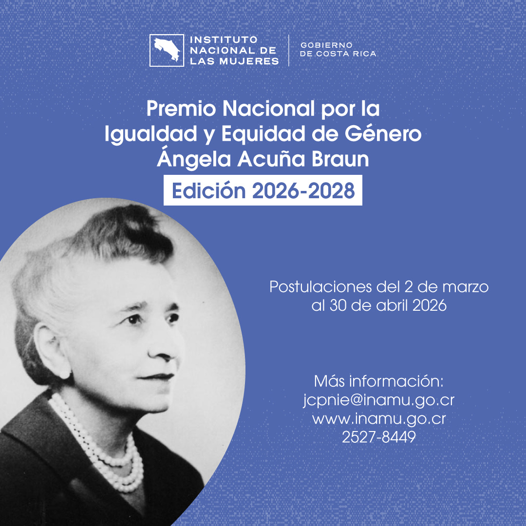 Foto de Ángela Acuña Braun invitando a participar del premio durante el periodo del 2 de marzo al 30 de abril.